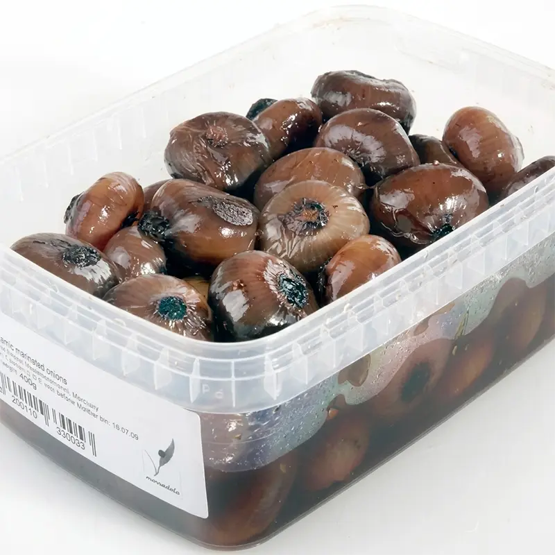 Italienische Balsamico-Zwiebeln von Antipasti-Versand in der Verpackung