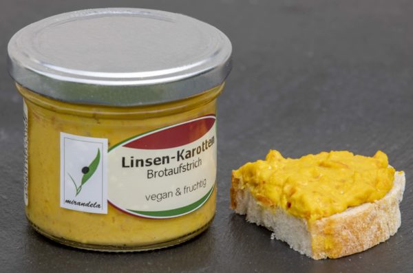 Linzen- en wortelspread